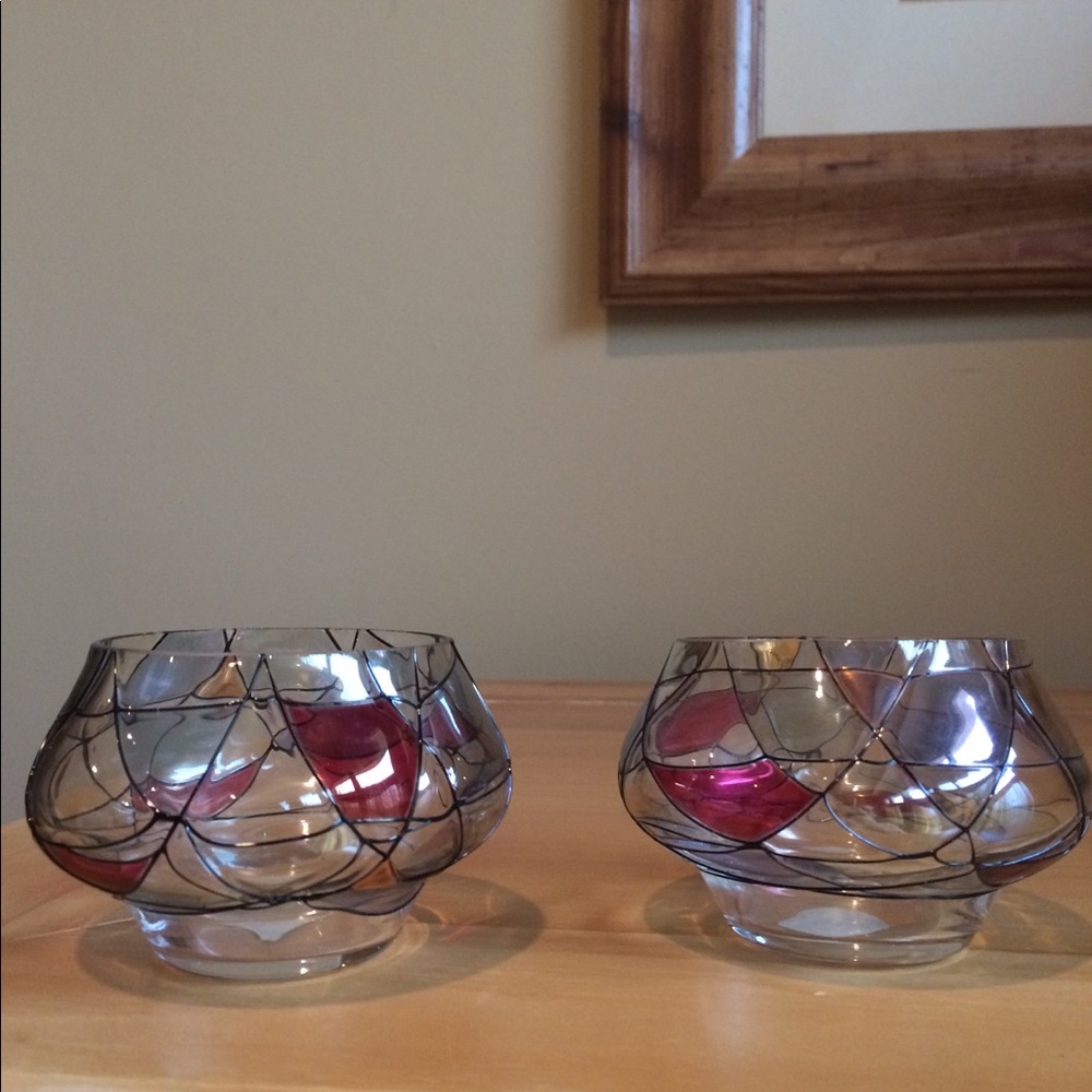 Partylite set of mosaic votive holders